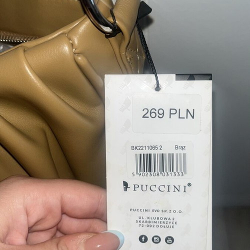 Puccini shoulder bag new, beige and brown
