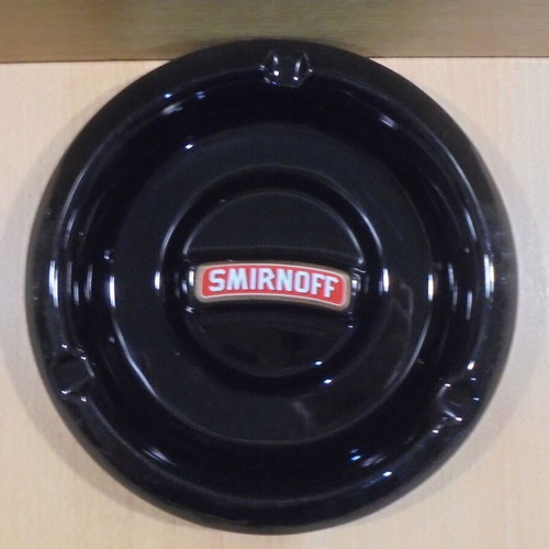 Smirnoff vodka old round promotional ceramic ashtray like new