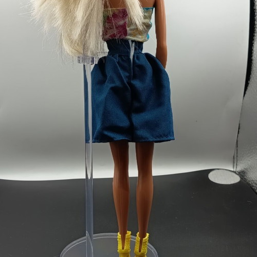 Doll clothes set like new, fashion outfit with skirt, blouse, shoes