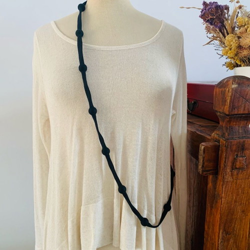 Necklace by Ioanna Kourbela, new, cotton and wood, black