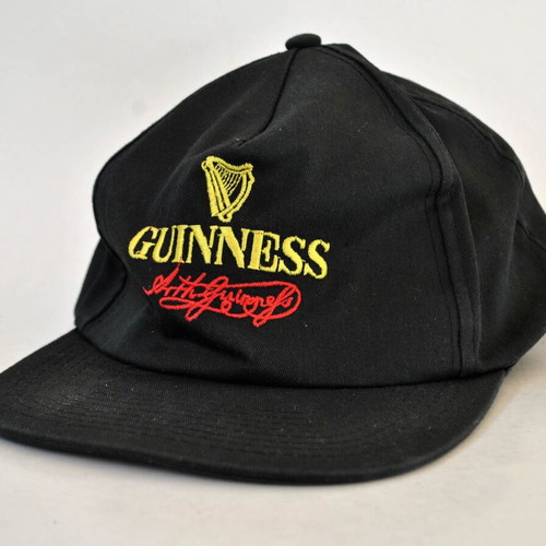 Vintage Guinness Black Cap with Embroidered Logo One Size