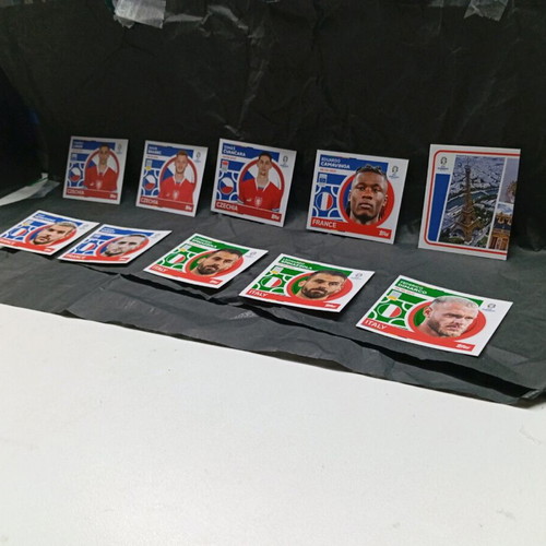 Topps Euro 2024 football stickers used, 2 pieces