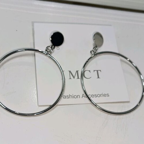 Women's silver hoop earrings new