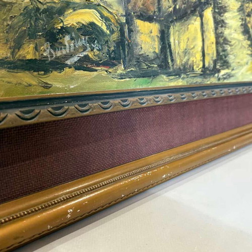 Vintage hand-painted wall frame used with artist signature 71x91