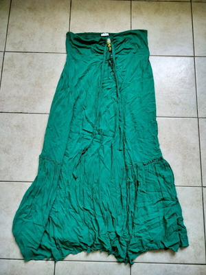 Queen Fashion women's strapless dress turquoise like new