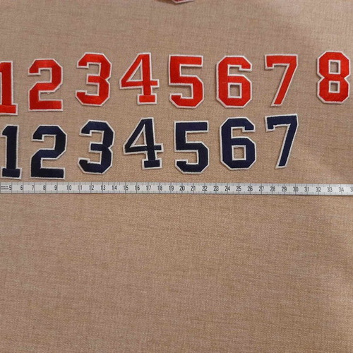 Number patches heat-applied 19pcs red and blue new