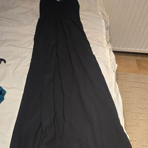 Zara long black dress with lace like new