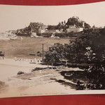Κέρκυρα Παλαιό Φρούριο και Λιμάνι με Πλοίο Vintage συλλεκτική καρτ ποστάλ