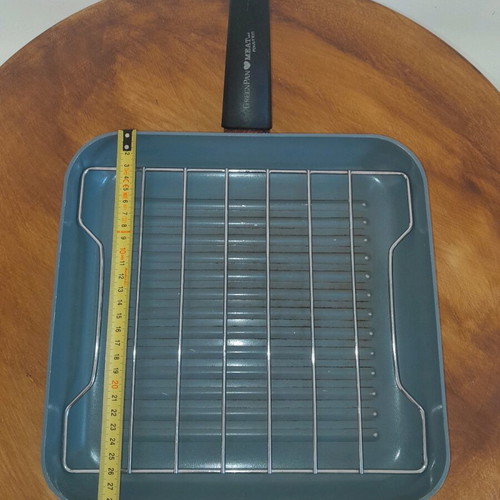 Green Pan stainless steel grill pan used