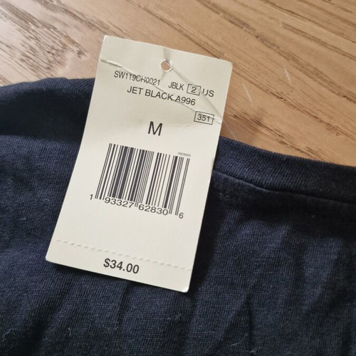 Guess Classic Star Tee T-shirt size M, black, new