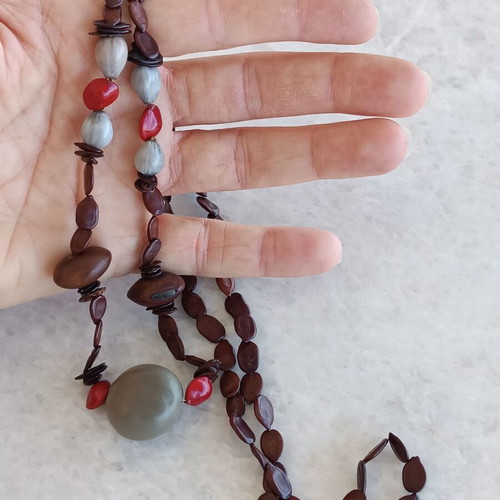 Handmade necklace like new, 37cm length, summer style