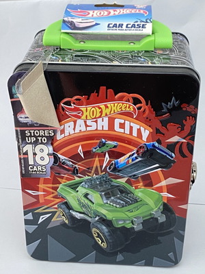 Hot Wheels Crash City μεταλλική θήκη για 18 αυτοκινητάκια καινούργια