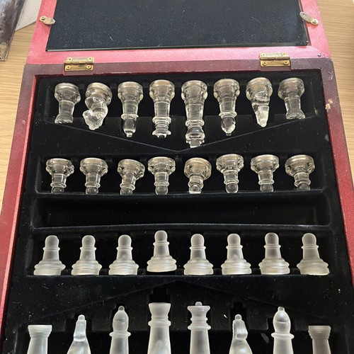 Crystal chess set like new in its box
