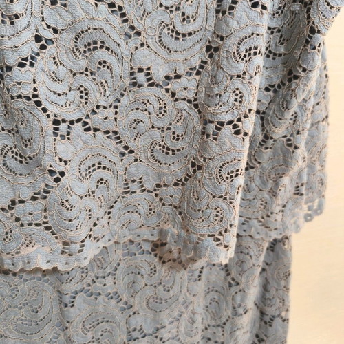 Mango maxi lace dress XL new, baby blue