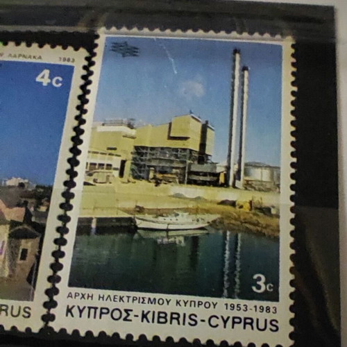 Cyprus stamps used, set of 8 on card