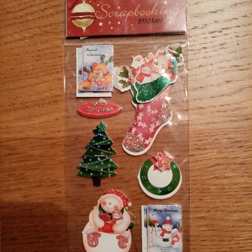 Christmas sticker packs new, 4 pieces
