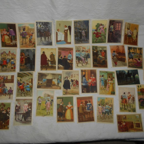 The Three Musketeers 33 Used Chromolithograph Cards Belgian Chocolate