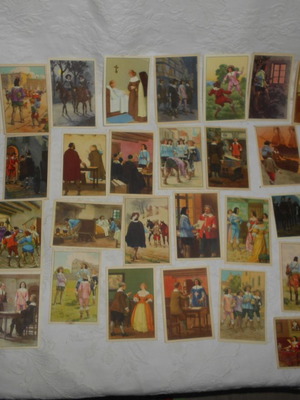 The Three Musketeers 33 Used Chromolithograph Cards Belgian Chocolate