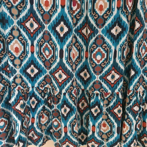Bohostyle colorful long blouse like new, size L