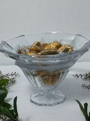 Vienna Crystal Inn Lead Crystal Coup With Foot 24% Austria Like New
