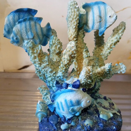 Decorative coral design with fish, new marine landscape
