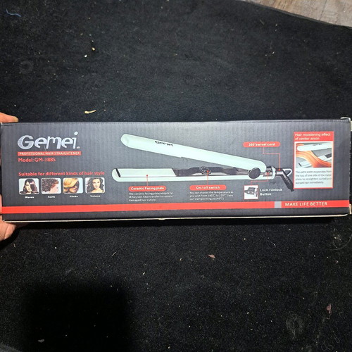 Gemei Gm1885 Hair Straightener with Ceramic Plates New