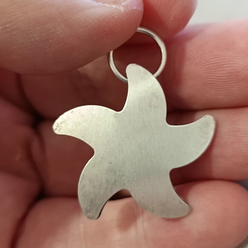 Vintage handmade 925 silver star pendant used