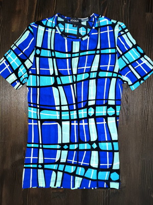 Kookai Stretch Semi-Transparent Blouse Small, like new, blue and turquoise