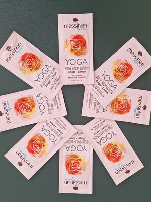 Messinian Spa Yoga Body Balm Lotion Ginger & Lemon samples 8x8ml new