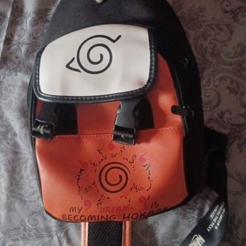 Naruto Hokage bag used, crossbody orange