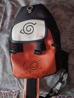 Naruto Hokage bag used, crossbody orange