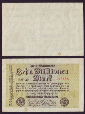 Germany 10 Million Mark 1923 μεταχειρισμένο
