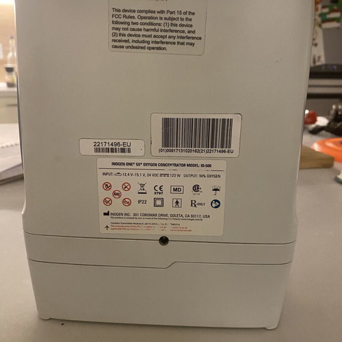 Inogen One G5 Portable Oxygen Concentrator with Large 16-Cell Battery, Like New