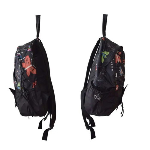 Valentino Garavani backpack used, Game print black multicolor