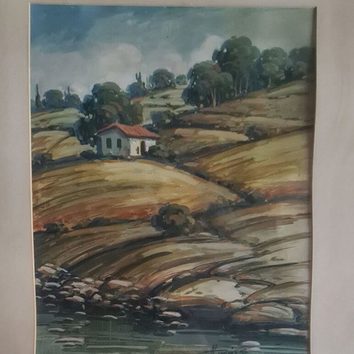 Oil painting on cardboard Balafas like new