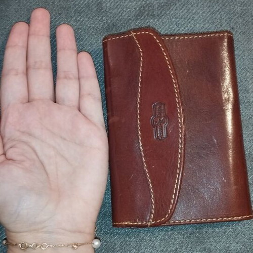 Esse Kappa men's leather wallet, brown, vintage style
