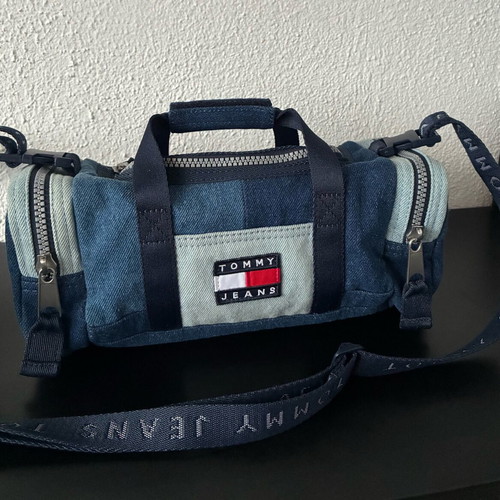 Tommy Hilfiger Heritage Denim Micro Duffel Bag like new, blue crossbody bag