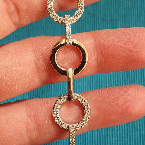 Swarovski bracelet like new, silver tone, adjustable 19 cm