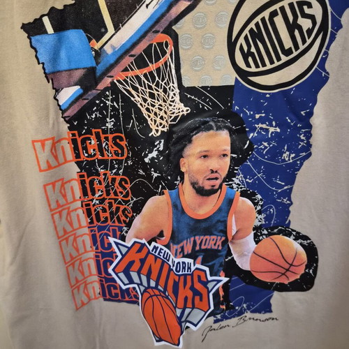 NBA New York Knicks T-Shirt used, Jalen Brunson, size XL