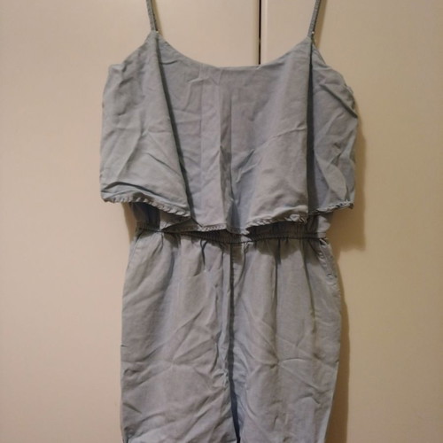 Bershka medium denim one-piece like new