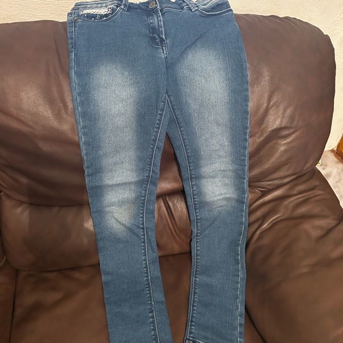 Girl jeans like new, size 146, blue