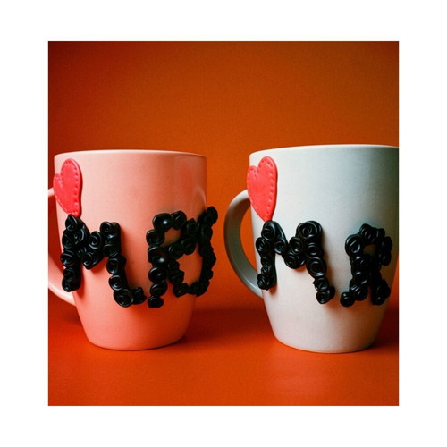 Mr and Mrs mug new, handmade for couples and special gifts