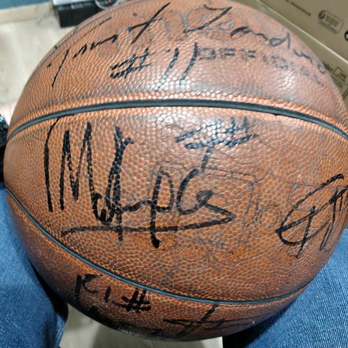Molten basketball used with signatures of Peristeri team 1996