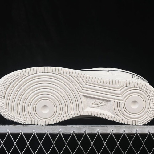 Nike Air Force 1 Custom new, white with black details, minimalist design