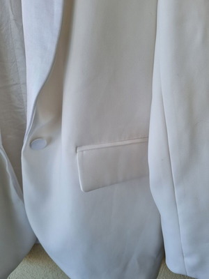 Zara women's tuxedo blazer, broken white, size XS