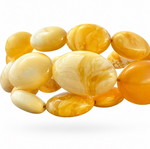 Natural Baltic Amber Necklace, Handmade Unique White Amber, 47 cm