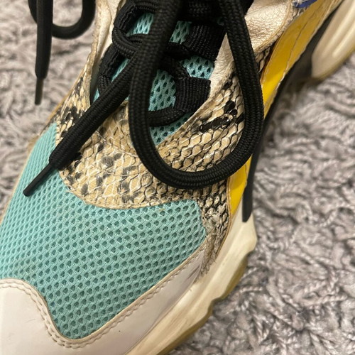 Nak sneakers leather patent with animal print like new