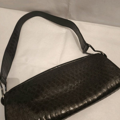 Vintage Mike Mike women's leather shoulder bag with embossed texture like new