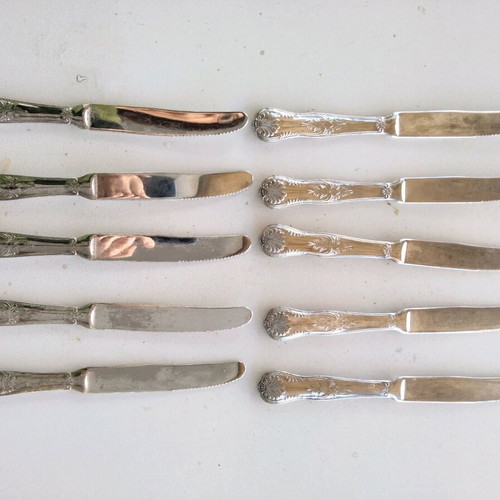 Vintage silverplated cutlery set 50 pieces Kings Pattern