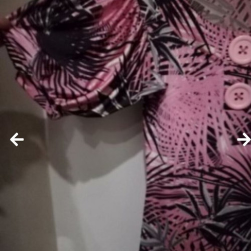 Short summer dress new, black and pink, size S
